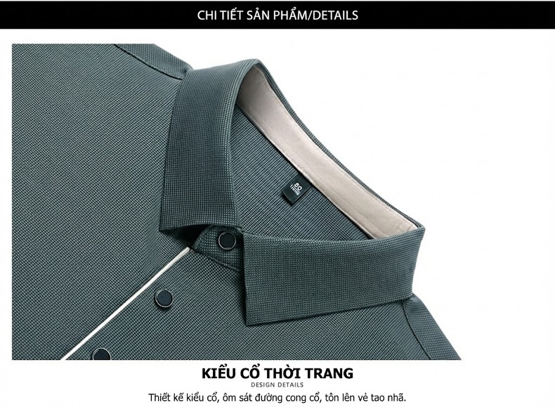 Áo Polo Nam Cộc Tay Dáng Ôm Vải Lụa Băng Thoáng Mát Màu Xanh, Xám, Đỏ, Nâu... chi tiết 40