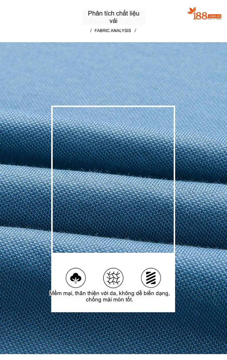 Áo Polo Nam Cotton Ngắn Tay Cổ Bẻ Phong Cách Casual Màu Xanh Lam, Trắng, Xanh Navy, Xanh Lá... chi tiết 3