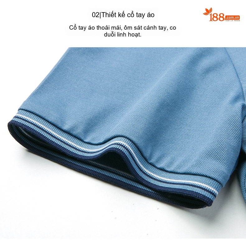 Áo Polo Nam Cotton Ngắn Tay Cổ Bẻ Phong Cách Casual Màu Xanh Lam, Trắng, Xanh Navy, Xanh Lá... chi tiết 6