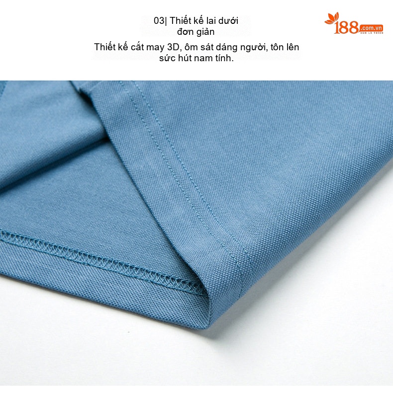 Áo Polo Nam Cotton Ngắn Tay Cổ Bẻ Phong Cách Casual Màu Xanh Lam, Trắng, Xanh Navy, Xanh Lá... chi tiết 7