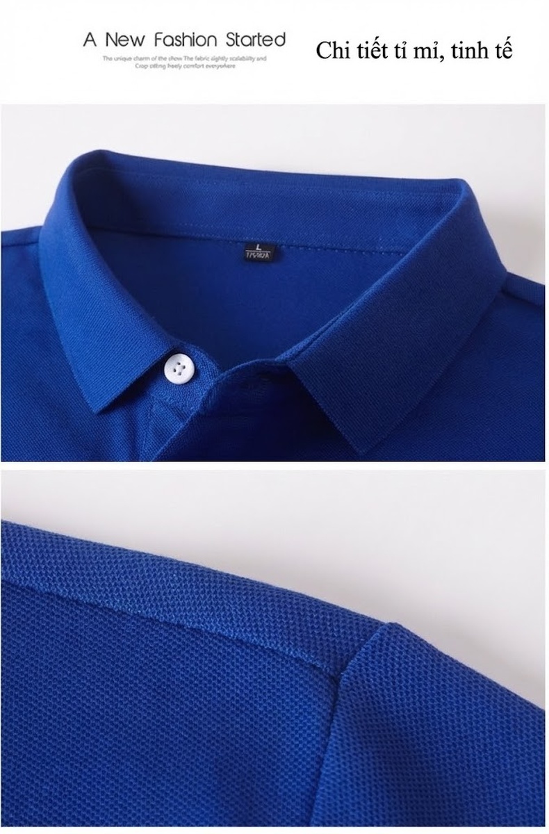Áo Polo Nam Cotton Thời Trang, Thoáng Mát Màu Trắng, Cam, Kem, Xanh... chi tiết 30