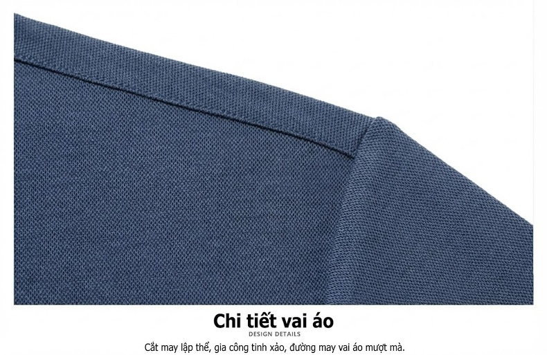 Áo Polo Nam Dài Tay Dệt Kim Cashmere Chống Nhăn Phong Cách Doanh Nhân Màu Xám, Xanh, Đỏ, Đen... chi tiết 41