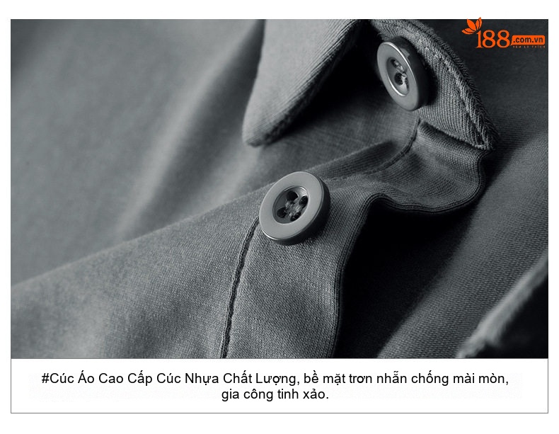 Áo Polo Nam Dài Tay Modal Cotton Kiểu Dáng Slimfit Màu Trắng, Xanh Navy, Xám, Đen... chi tiết 13