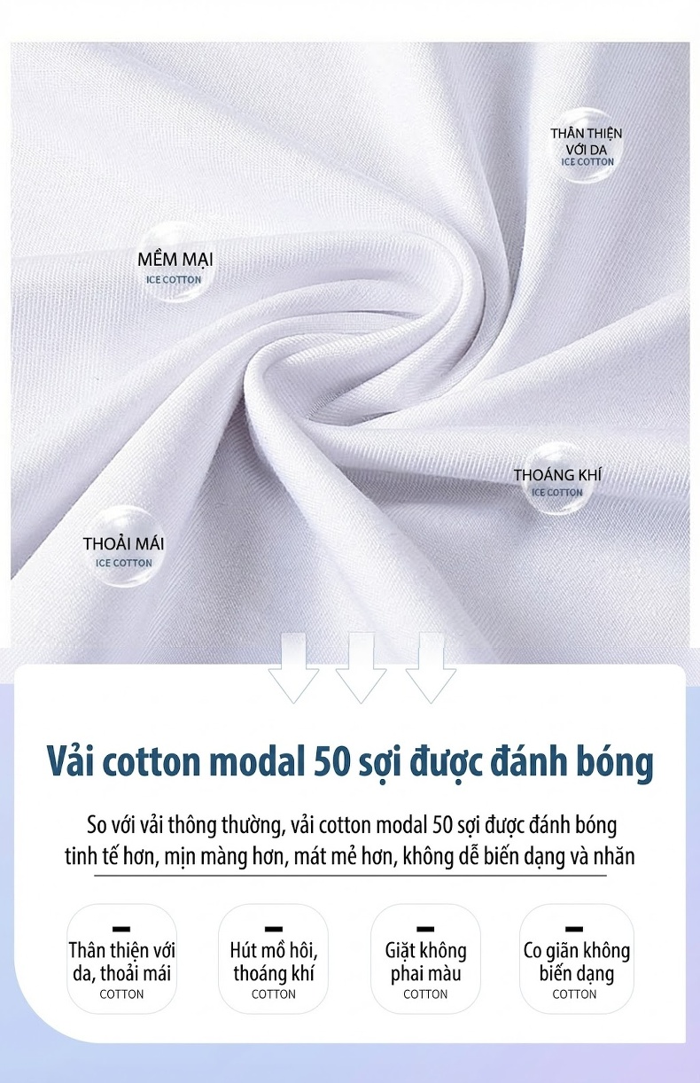 Áo Polo Nam Dài Tay Modal Cotton Kiểu Dáng Slimfit Màu Trắng, Xanh Navy, Xám, Đen... chi tiết 2