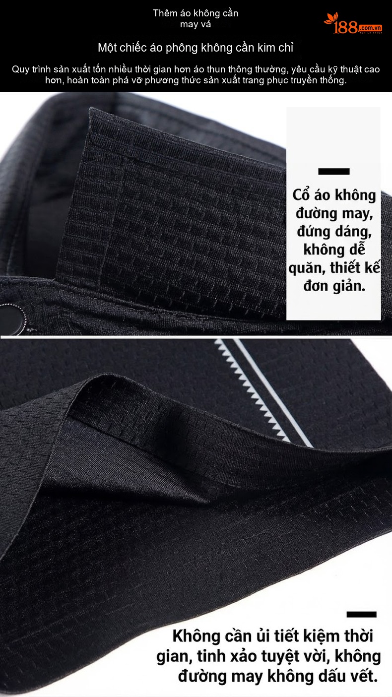 Áo Polo Nam Dệt Kim Mỏng Mát Tay Ngắn Tay Màu Trắng, Đen chi tiết 19