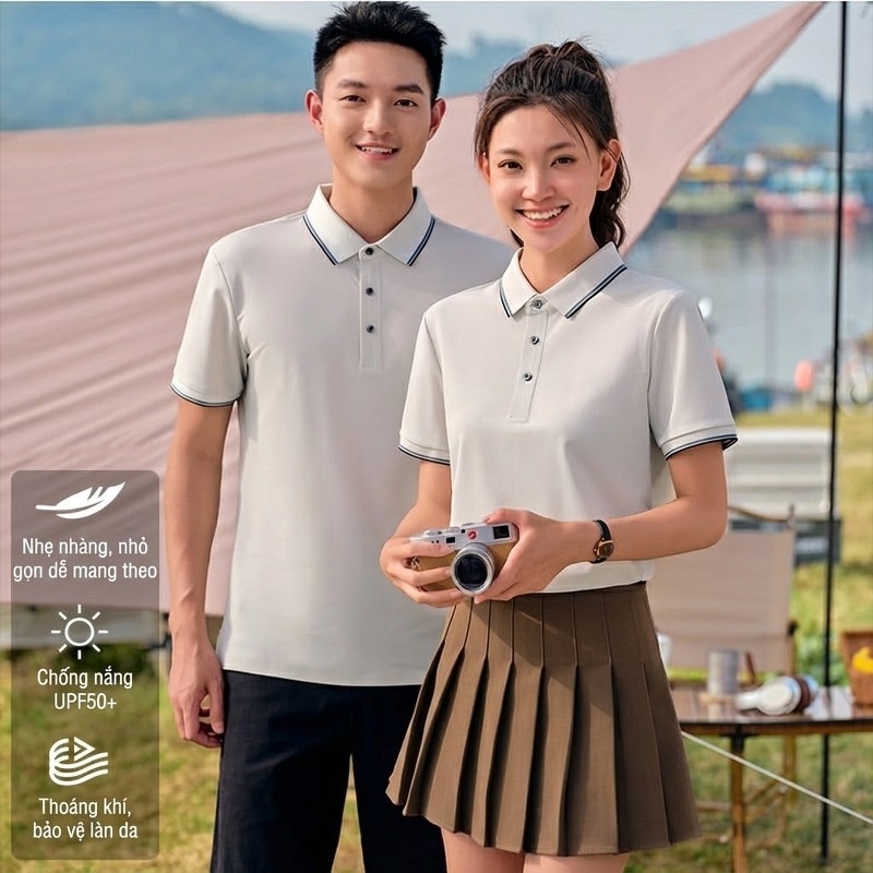 Áo Polo Nam Lụa Tằm Cao Cấp, Áo Thun Nam Tay Ngắn, Áo Thun Trung Niên, Áo Thun Doanh Nhân Màu Be, Đen, Hồng