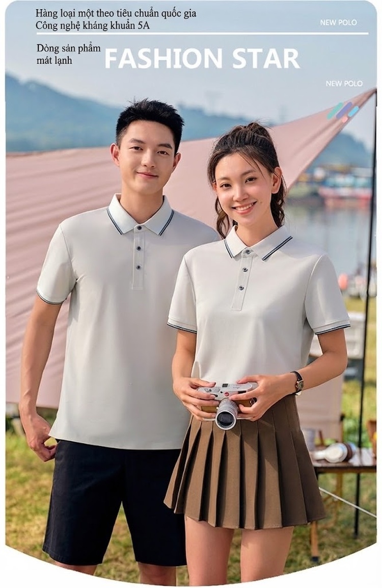 Áo Polo Nam Lụa Tằm Cao Cấp, Áo Thun Nam Tay Ngắn, Áo Thun Trung Niên, Áo Thun Doanh Nhân Màu Be, Đen, Hồng chi tiết 1