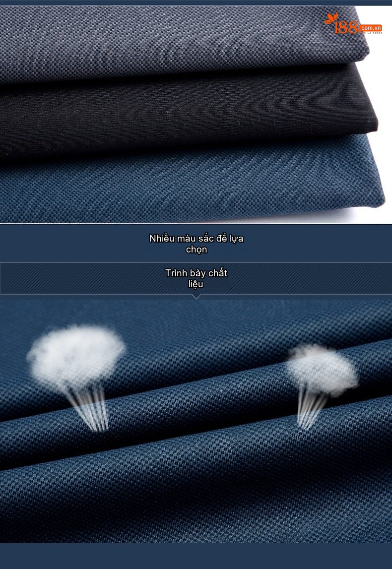 Áo Polo Nam Lụa Tằm Cao Cấp Tay Ngắn Phong Cách Doanh Nhân Màu Xanh Navy, Xám chi tiết 18