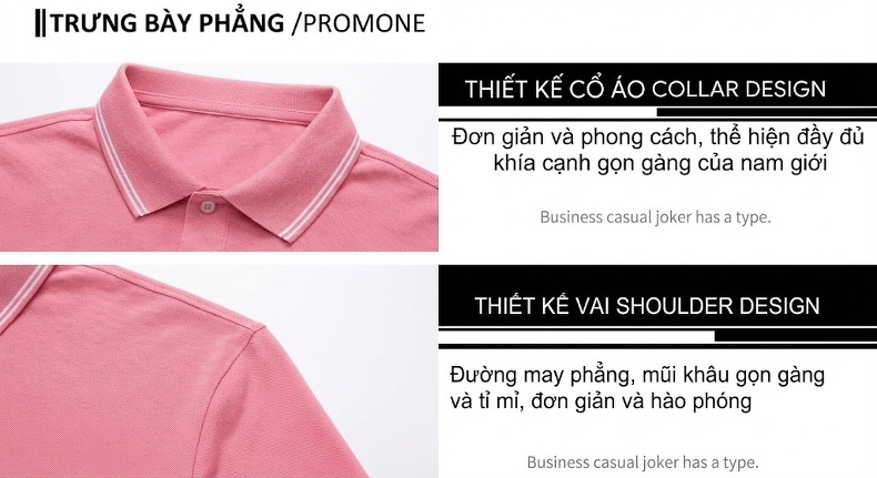 Áo Polo Nam Lụa Tằm Tơ Cao Cấp Chống Nhăn Màu Trắng, Xanh, Navy, Hồng... chi tiết 45