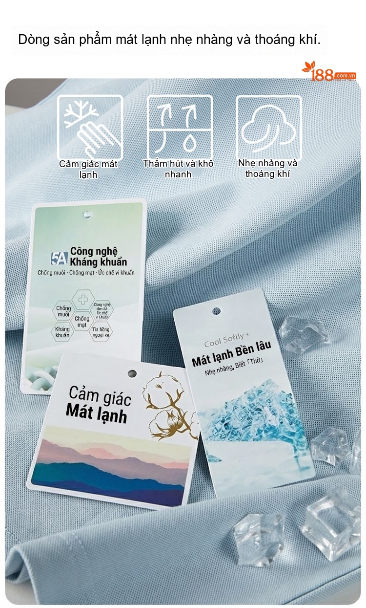 Áo Polo Nam Lụa Tằm Tơ Mềm Mát Thoáng Khí Màu Cam, Đen, Xanh, Trắng... chi tiết 6