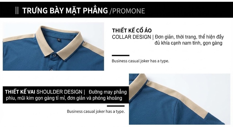 Áo Polo Nam Lụa Tằm Tơ Mùa Hè Thoáng Mát Màu Đỏ Tía, Xanh Dương, Trắng, Xám chi tiết 34