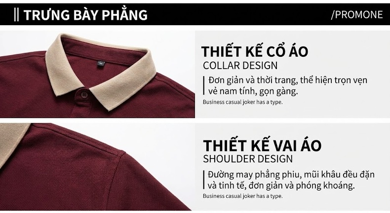 Áo Polo Nam Lụa Tằm Tơ Mùa Hè Thoáng Mát Màu Đỏ Tía, Xanh Dương, Trắng, Xám chi tiết 36