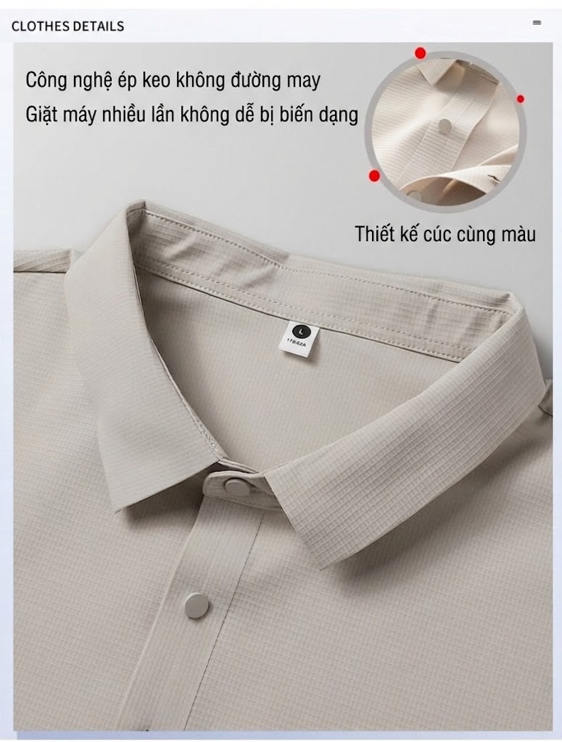 Áo Polo Nam Ngắn Tay Áo Thun Ice Silk Chống Nắng UPF50+ Thoáng Mát Màu Xám, Xanh, Nâu... chi tiết 4