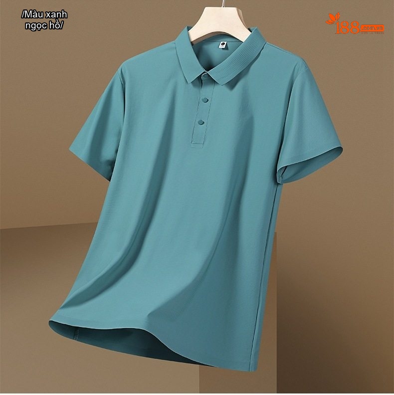 Áo Polo Nam Ngắn Tay Áo Thun Ice Silk Chống Nắng UPF50+ Thoáng Mát Màu Xám, Xanh, Nâu... chi tiết 14
