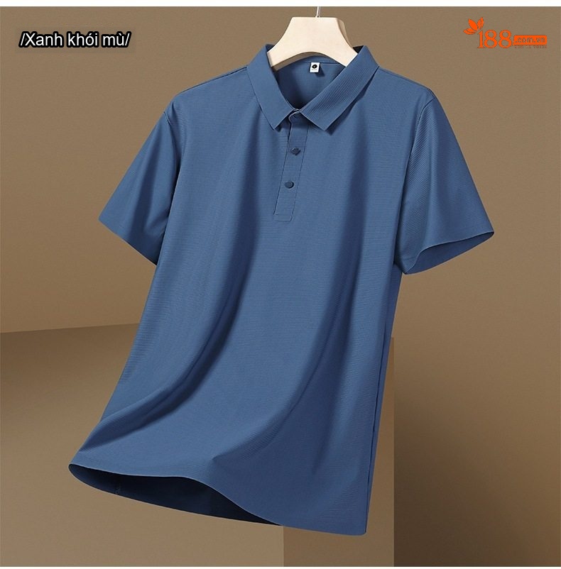 Áo Polo Nam Ngắn Tay Áo Thun Ice Silk Chống Nắng UPF50+ Thoáng Mát Màu Xám, Xanh, Nâu... chi tiết 23