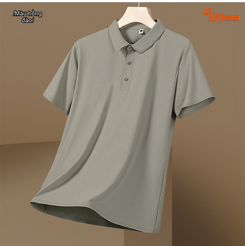 Áo Polo Nam Ngắn Tay Áo Thun Ice Silk Chống Nắng UPF50+ Thoáng Mát Màu Xám, Xanh, Nâu... chi tiết 24