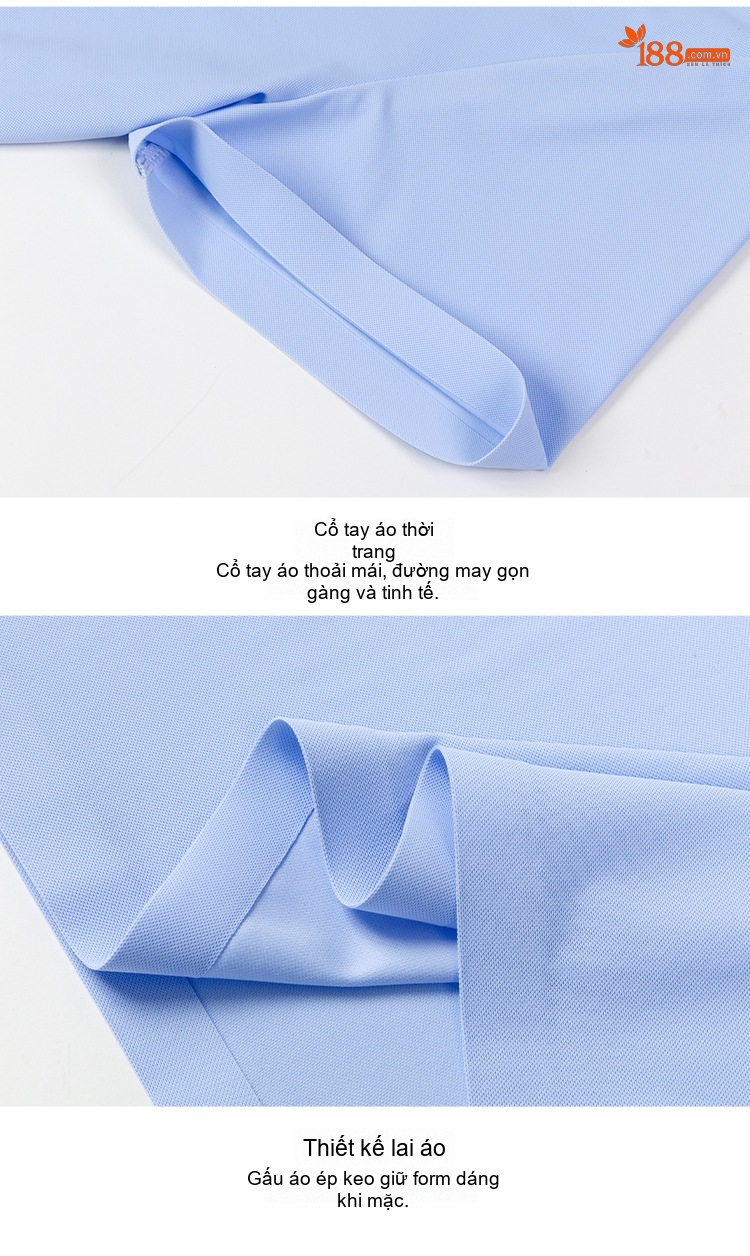 Áo Polo Nam Ngắn Tay Chống Nắng Kháng Khuẩn 5A Cổ Bẻ Khuy Bấm Màu Xanh, Trắng, Xám, Tím... chi tiết 10