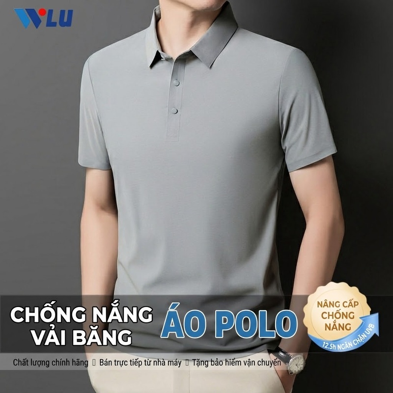 Áo Polo Nam Ngắn Tay Cotton Co Giãn Thoáng Mát Màu Trắng, Kem