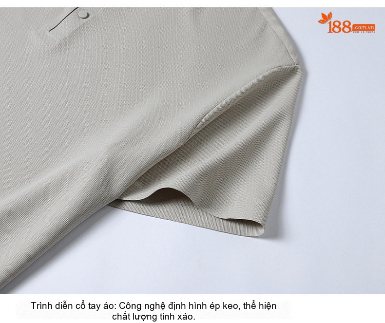 Áo Polo Nam Ngắn Tay UPF50+ Chống Nắng Thoáng Mát Màu Xám, Đen chi tiết 20