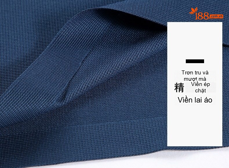 Áo Polo Nam Sọc Ngang Tay Ngắn Cotton Lụa Chống Nhăn Màu Trắng, Xanh Navy, Xanh Rêu, Xám... chi tiết 21