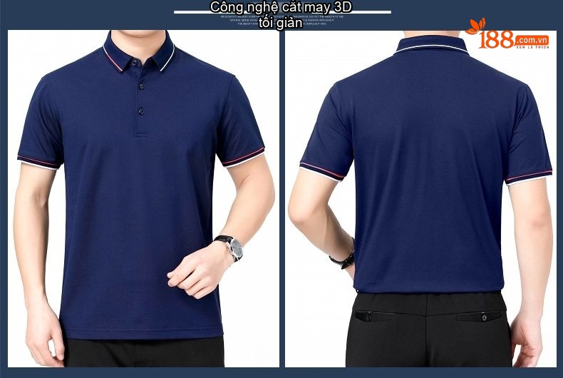 Áo Polo Nam Sợi Tằm Mỏng Mát Form Rộng Cổ Bẻ Màu Xanh Da Trời, Kem, Xanh Lá, Xanh Navy... chi tiết 11