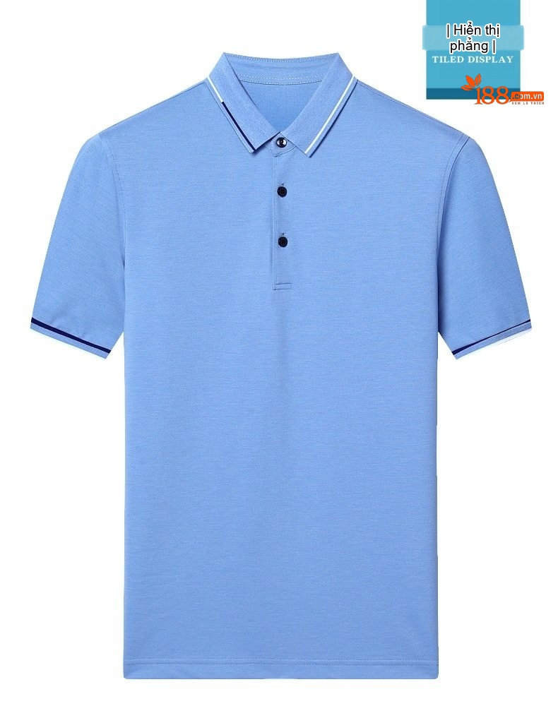 Áo Polo Nam Sợi Tằm Mỏng Mát Form Rộng Cổ Bẻ Màu Xanh Da Trời, Kem, Xanh Lá, Xanh Navy... chi tiết 27