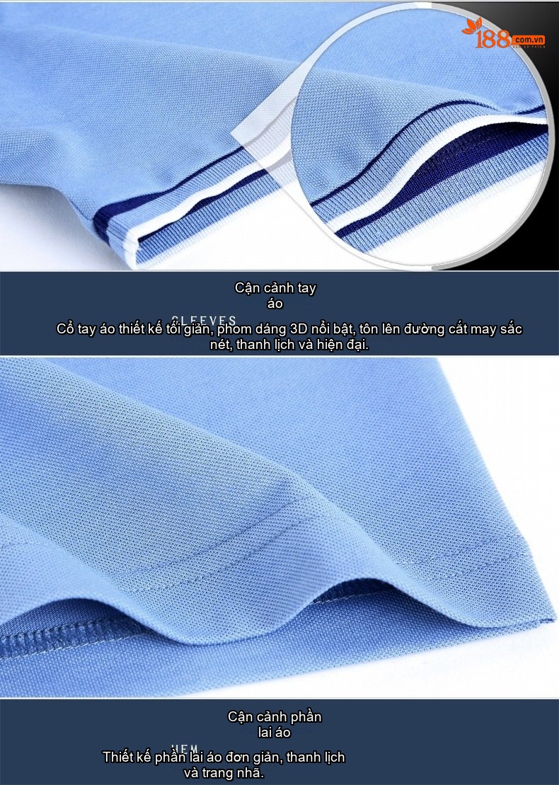 Áo Polo Nam Sợi Tằm Mỏng Mát Form Rộng Cổ Bẻ Màu Xanh Da Trời, Kem, Xanh Lá, Xanh Navy... chi tiết 32