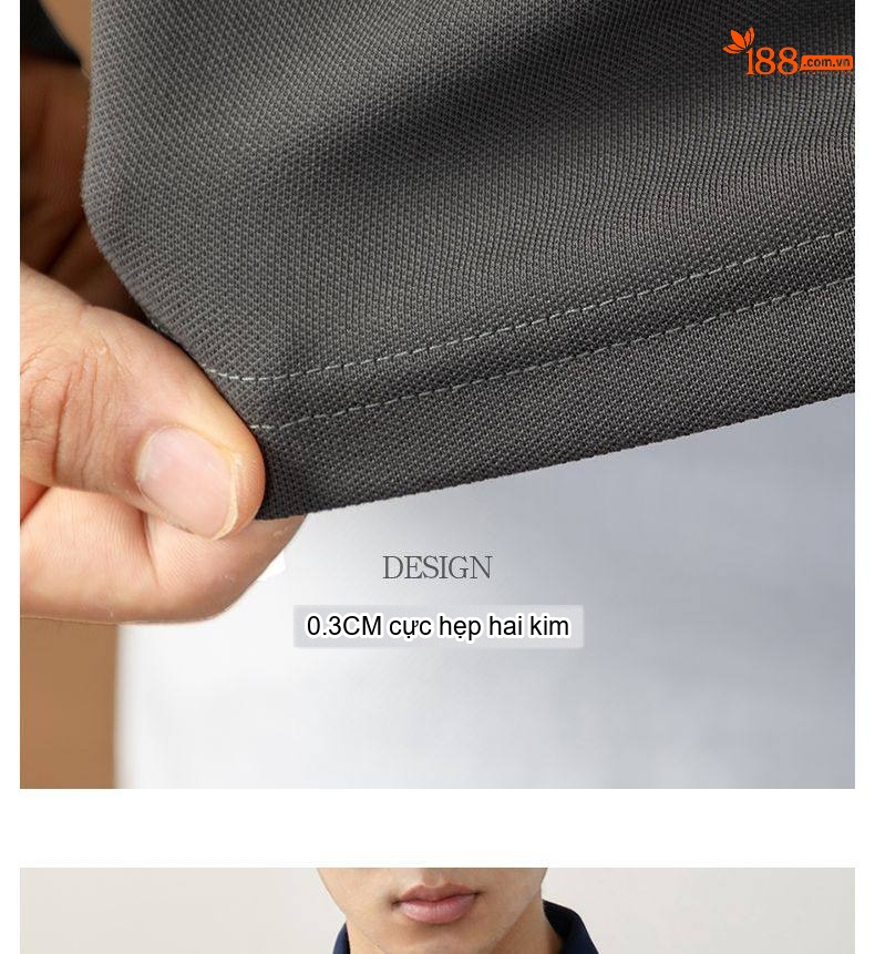 Áo Polo Nam Tay Dài Cotton Sợi Mercerized Cao Cấp Màu Đen, Trắng, Xanh Navy, Xám... chi tiết 16