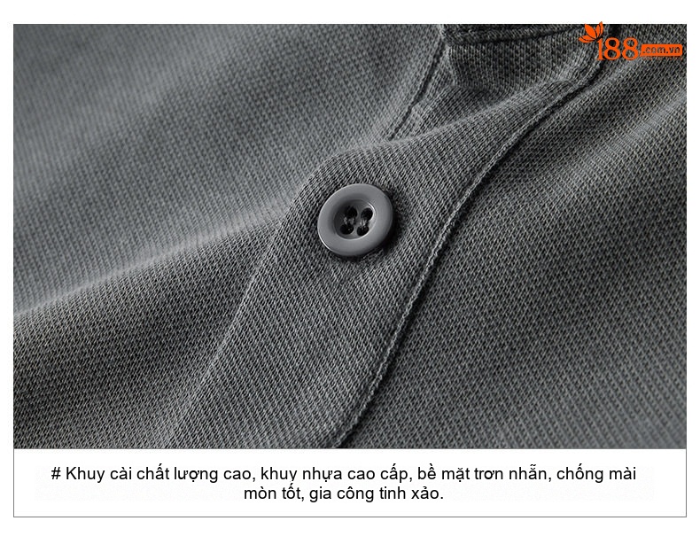 Áo Polo Nam Tay Ngắn Cổ Bẻ Màu Xám, Trắng, Kem, Đen... chi tiết 13