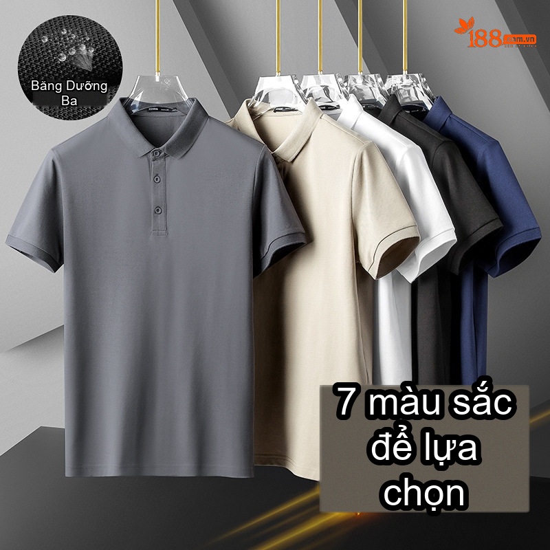 Áo Polo Nam Tay Ngắn Cổ Bẻ Màu Xám, Trắng, Kem, Đen...