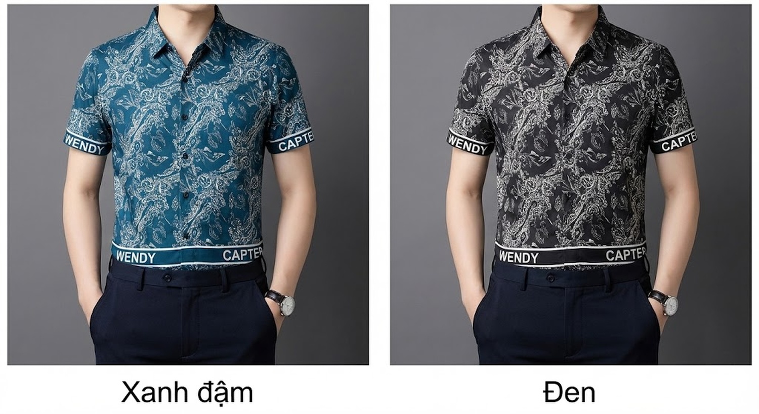Áo Polo Nam Tay Ngắn Họa Tiết Trung Niên Phong Cách Châu Âu Màu Đen, Xanh, Trắng chi tiết 13