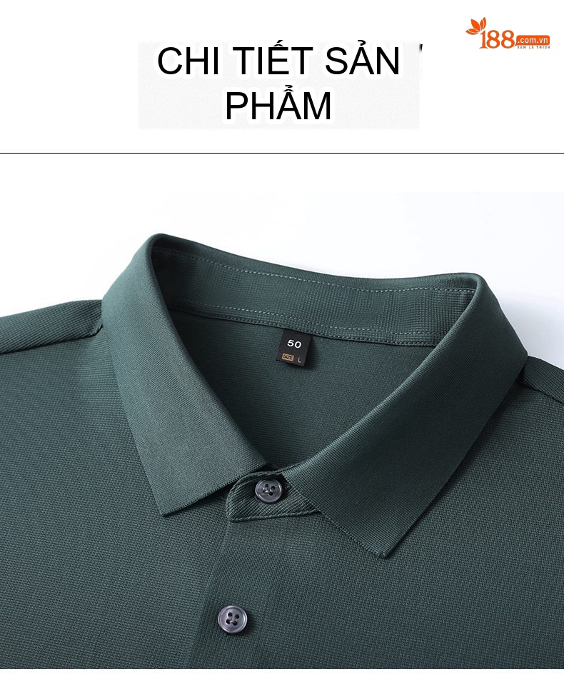 Áo Polo Nam Tay Ngắn Kẻ Sọc Thời Trang Màu Trắng, Đen, Xanh chi tiết 11