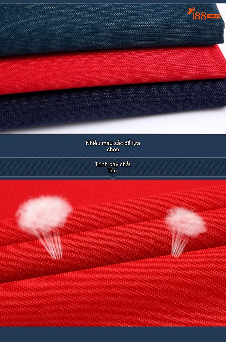Áo Polo Nam Trung Niên Cotton Thoáng Mát Họa Tiết Túi Ngực Màu Xanh Navy, Đỏ chi tiết 21