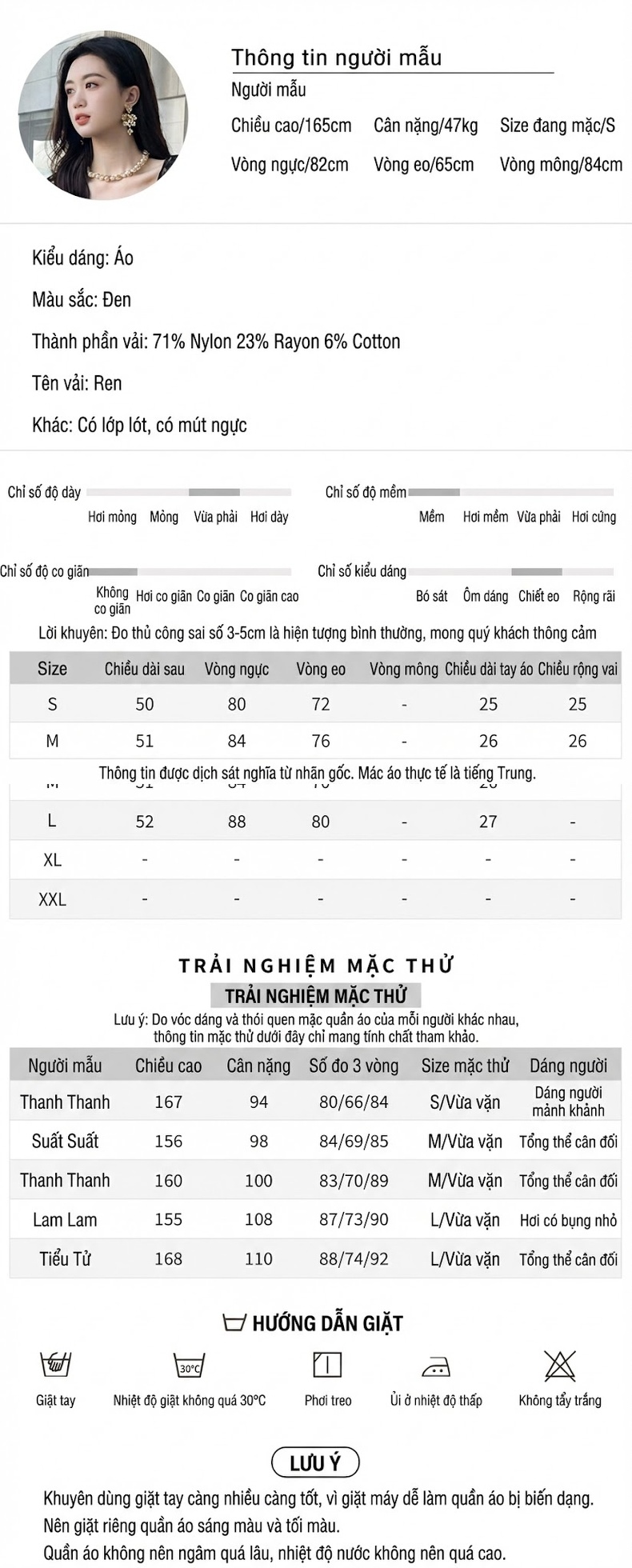 Áo Ren Nữ Ôm Dáng Cổ chữ Vuông Tay Ngắn Hở Vai Phong Cách Pháp Màu Đen chi tiết 2