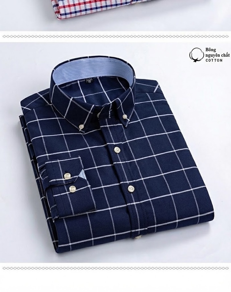 Áo Sơ Mi Dài Tay Nam Cotton Ôm Dáng Thời Trang Công Sở Màu Trắng, Xanh, Đen, Hồng... chi tiết 17