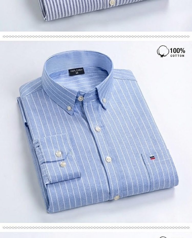 Áo Sơ Mi Dài Tay Nam Cotton Ôm Dáng Thời Trang Công Sở Màu Trắng, Xanh, Đen, Hồng... chi tiết 13
