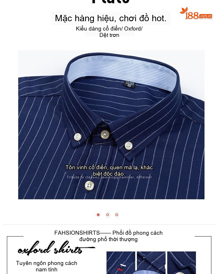 Áo Sơ Mi Dài Tay Nam Cotton Ôm Dáng Thời Trang Công Sở Màu Trắng, Xanh, Đen, Hồng... chi tiết 2