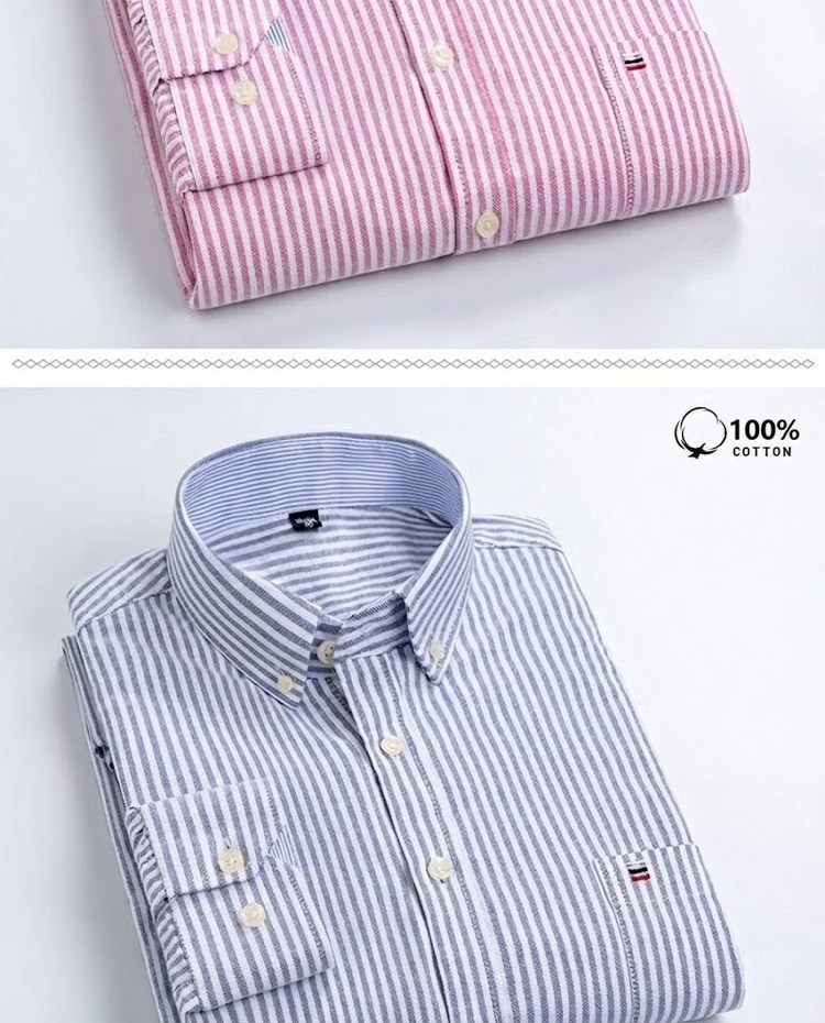 Áo Sơ Mi Dài Tay Nam Cotton Ôm Dáng Thời Trang Công Sở Màu Trắng, Xanh, Đen, Hồng... chi tiết 12