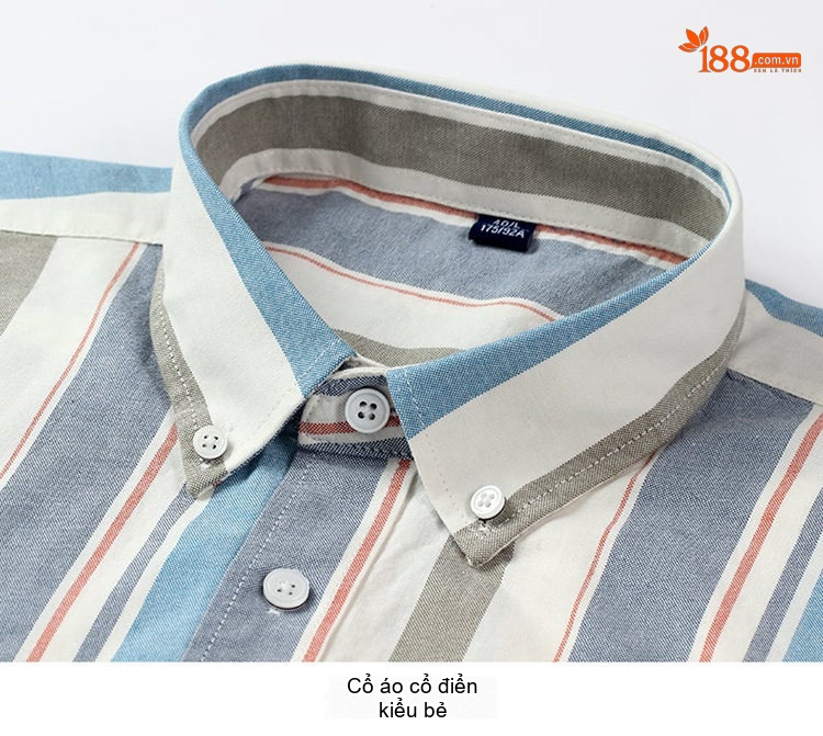 Áo Sơ Mi Dài Tay Nam Cotton Oxford Chống Nhăn Kẻ Sọc Công Sở Màu Xanh, Đen, Trắng, Xám... chi tiết 15