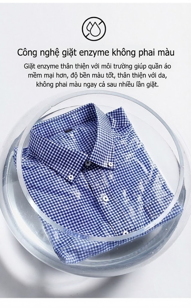 Áo Sơ Mi Dài Tay Nam Cotton Oxford Dáng Ôm Vừa Vặn Nhiều Màu chi tiết 9