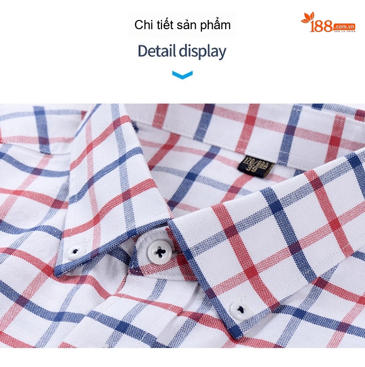 Áo Sơ Mi Dài Tay Nam Cotton Oxford Dáng Ôm Vừa Vặn Nhiều Màu chi tiết 41