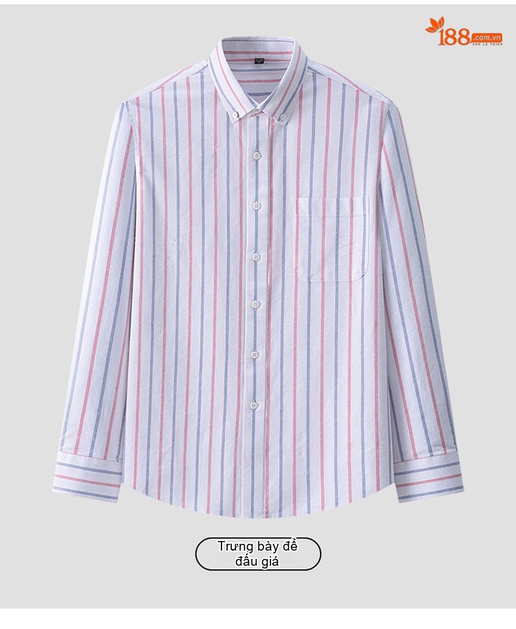 Áo Sơ Mi Dài Tay Nam Cotton Oxford Dáng Ôm Vừa Vặn Nhiều Màu chi tiết 30