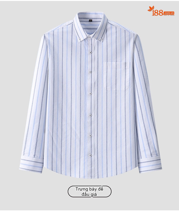 Áo Sơ Mi Dài Tay Nam Cotton Oxford Dáng Ôm Vừa Vặn Nhiều Màu chi tiết 33