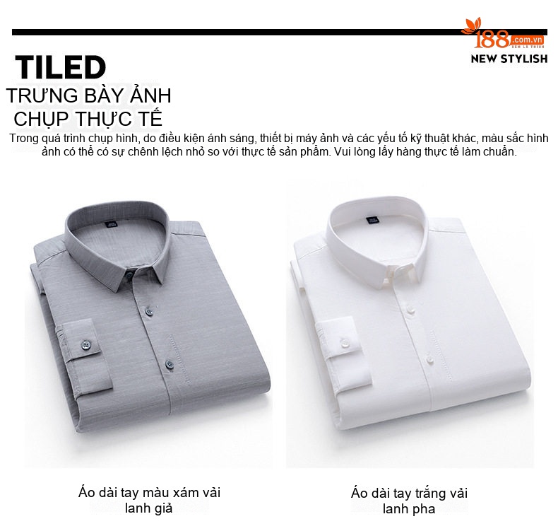 Áo Sơ Mi Dài Tay Nam Cotton Oxford Gân Tre Màu Trắng, Xám, Phong Cách Công Sở chi tiết 11