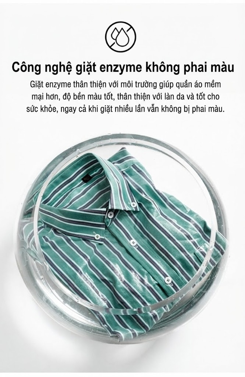 Áo Sơ Mi Dài Tay Nam Cotton Oxford Kẻ Sọc Lót Lông Dày Dặn Màu Xanh, Xám, Trắng, Nâu... chi tiết 7