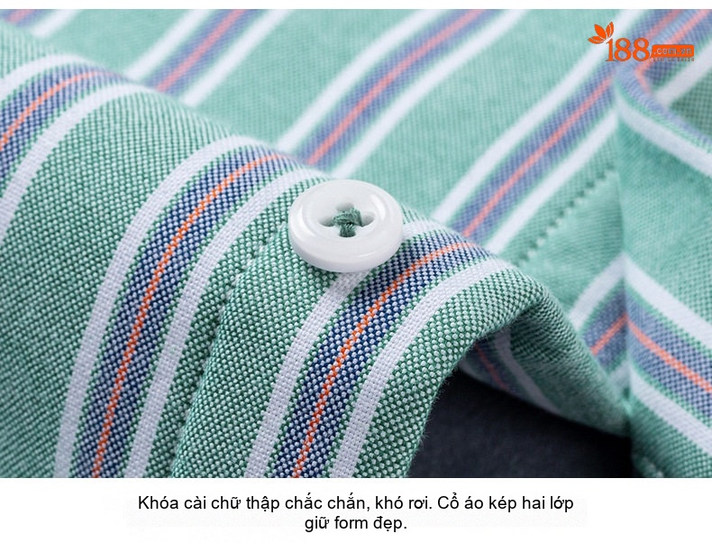 Áo Sơ Mi Dài Tay Nam Cotton Oxford Kẻ Sọc Lót Lông Dày Dặn Màu Xanh, Xám, Trắng, Nâu... chi tiết 27