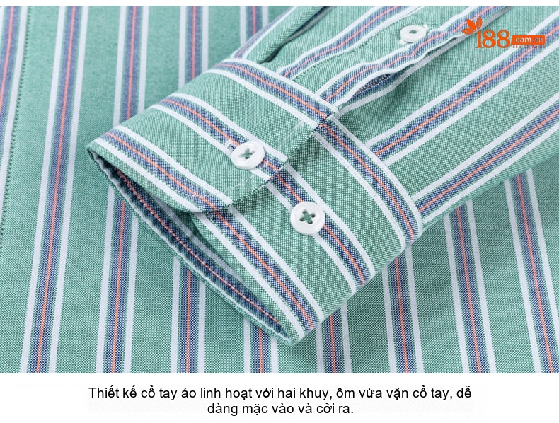 Áo Sơ Mi Dài Tay Nam Cotton Oxford Kẻ Sọc Lót Lông Dày Dặn Màu Xanh, Xám, Trắng, Nâu... chi tiết 28
