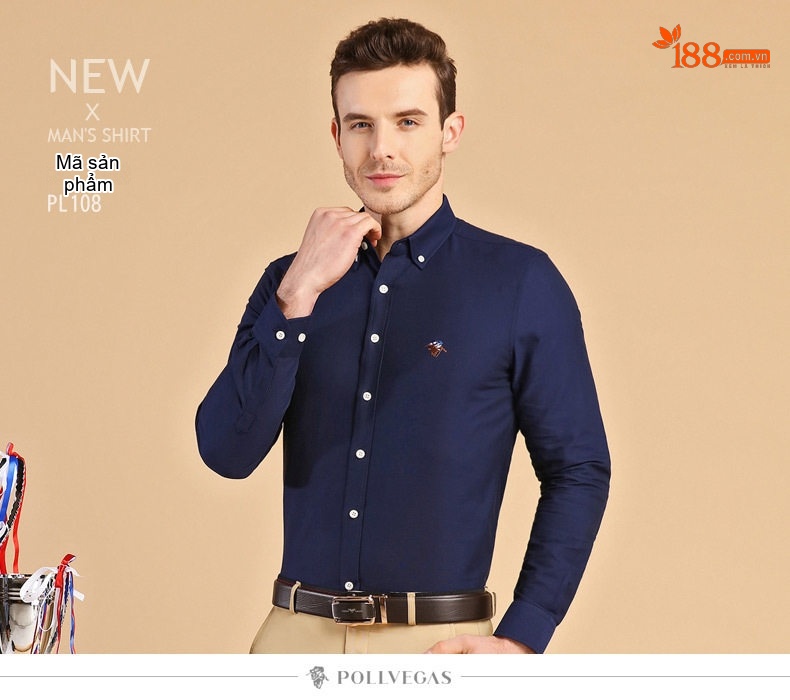 Áo Sơ Mi Dài Tay Nam Cotton Oxford Thường Ngày Màu Trắng, Xanh Dương, Hồng, Tím... chi tiết 9