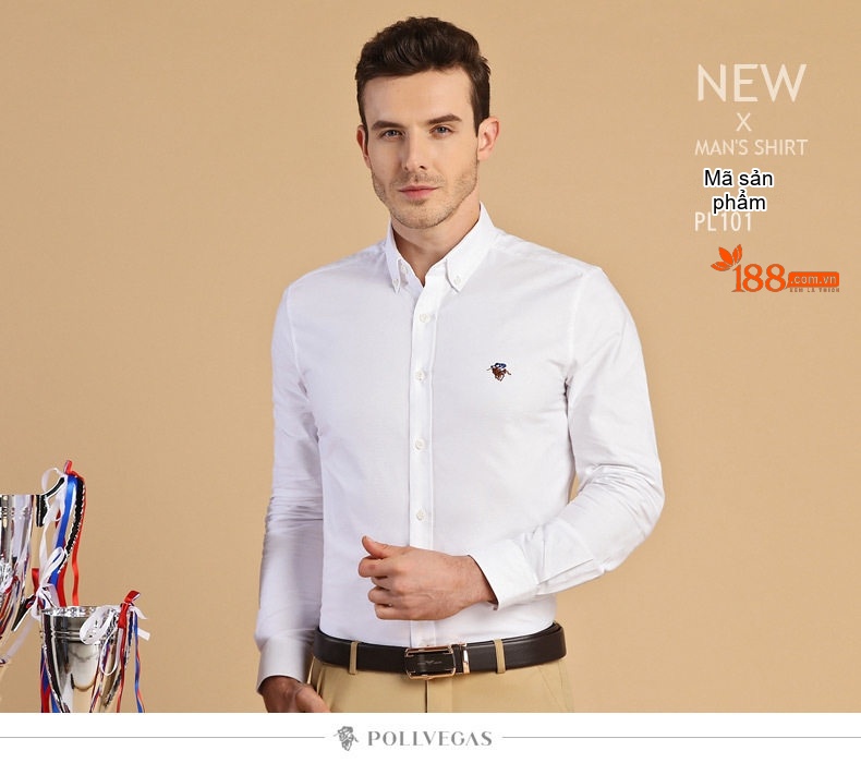 Áo Sơ Mi Dài Tay Nam Cotton Oxford Thường Ngày Màu Trắng, Xanh Dương, Hồng, Tím... chi tiết 10