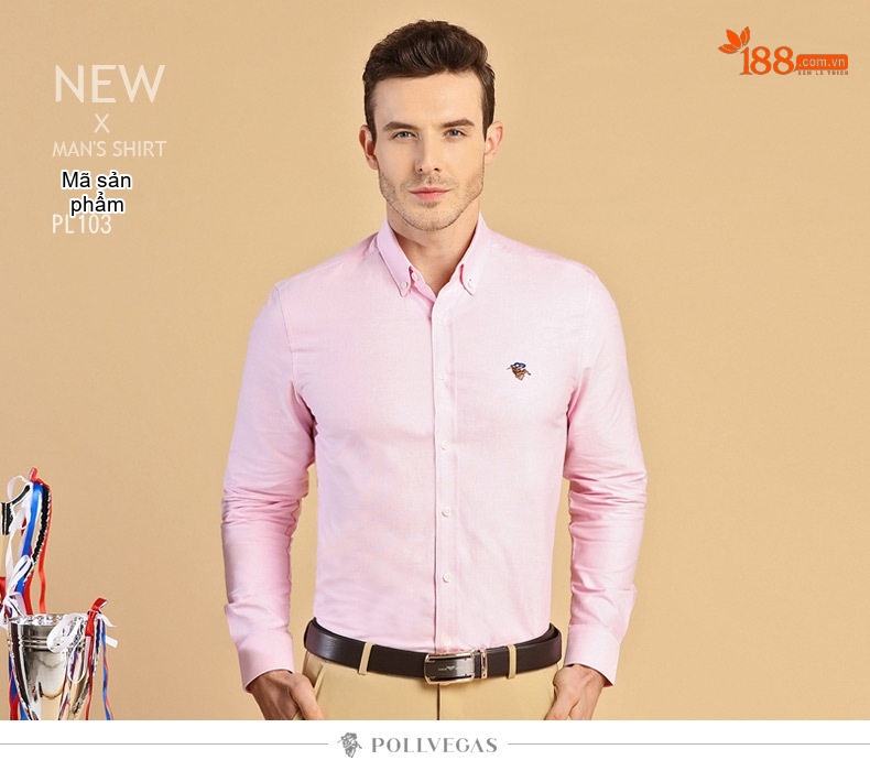 Áo Sơ Mi Dài Tay Nam Cotton Oxford Thường Ngày Màu Trắng, Xanh Dương, Hồng, Tím... chi tiết 12